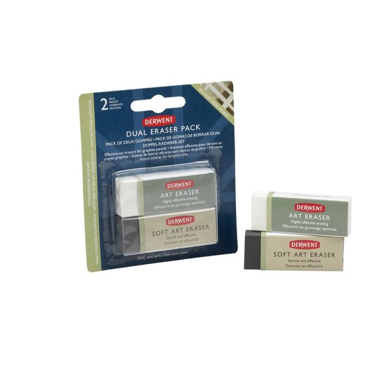 Derwent Shaped Erasers 2 Pack image number 1