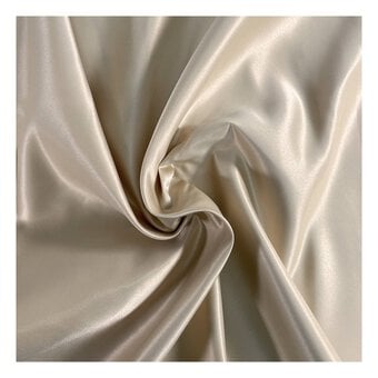 Biscuit Duchess Satin Fabric by the Metre