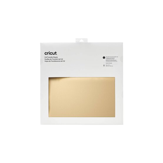 Cricut Gold Transfer Foil Sheets 12 x 12 Inches 8 Pack image number 1