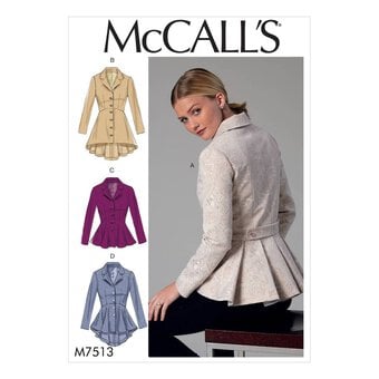 McCall’s Peplum Jackets Sewing Pattern M7513 (14-22)