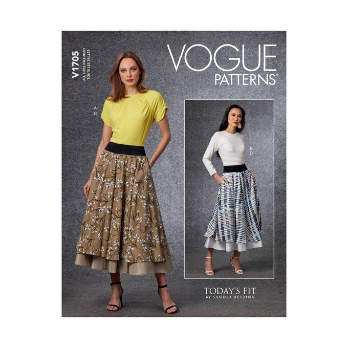 Vogue Top and Skirt Sewing Pattern V1705 image number 1