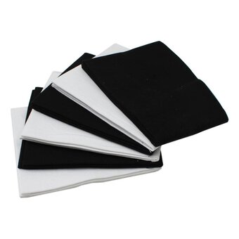 Black and White Cotton Fat Quarters 6 Pack