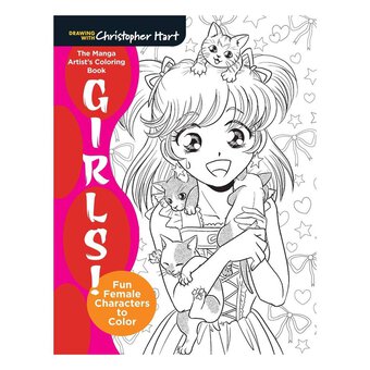 The Manga Artist's Colouring Book: Girls