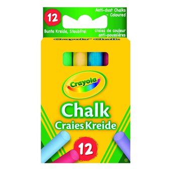 Crayola Anti-Dust Colour Chalk Sticks 12 Pack