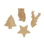 Christmas Wooden Cut Toppers 4 Pack image number 1