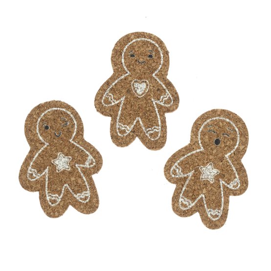 Gingerbread Cork Stickers 3 Pack image number 1