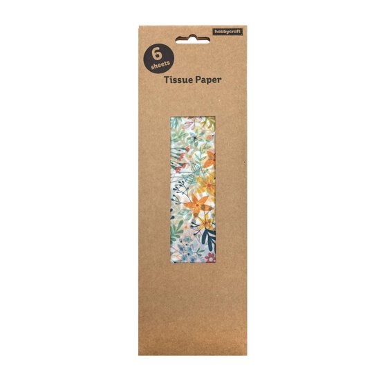 Floral Printed Tissue Paper 50cm x 70cm 6 Pack image number 3