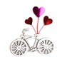 Heart Bike Wooden Topper 8.4cm image number 1