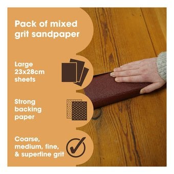 Furniture Clinic Assorted Sandpaper Sheets 23cm x 28cm 10 Pack