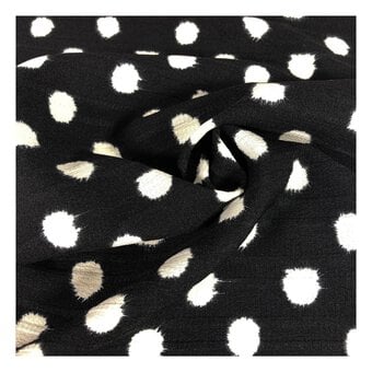 Black Ink Spot Fabric by the Metre