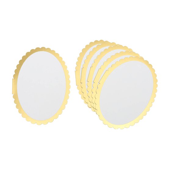 Gold Foil Oval Cards 5 x 7 Inches 6 Pack image number 1