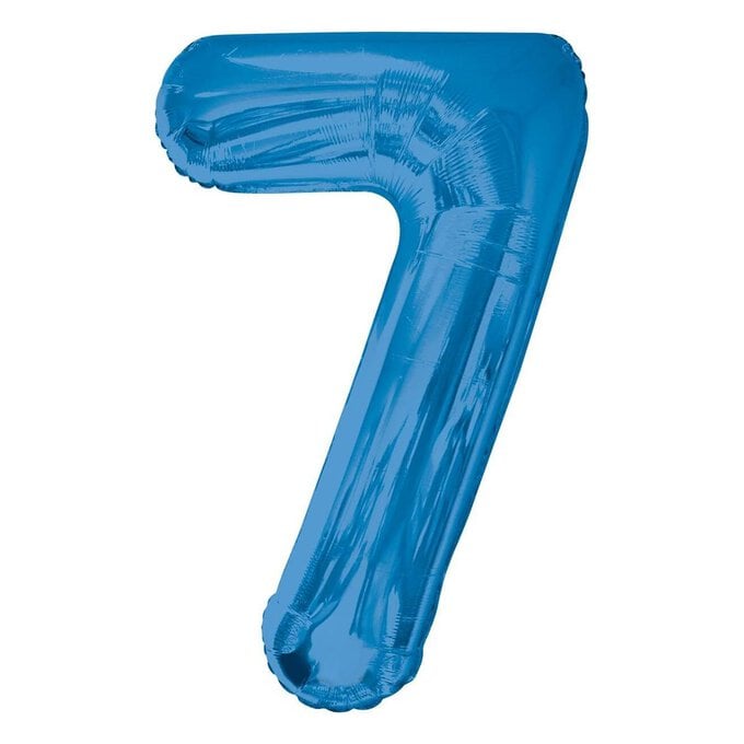 Extra Large Blue Foil 7 Balloon image number 1
