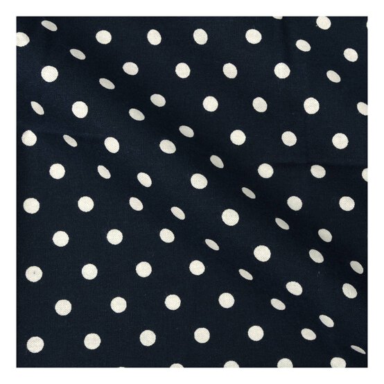 Navy White Polka Dot Cotton Fat Quarters 5 Pack image number 5