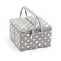 Grey Dot Twin Lid Sewing Box image number 1
