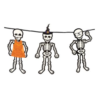 Halloween Dress-Up Skeleton Bunting 1.5m