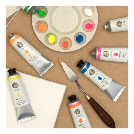 Shore & Marsh Fluorescent Orange Acrylic Paint 59ml image number 4