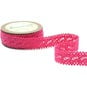 Fuchsia Cotton Lace Ribbon 18mm x 5m image number 3