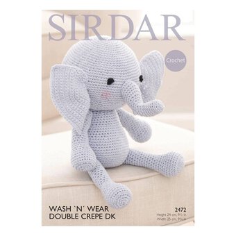 Sirdar Wash 'n' Wear Double Crepe Elephant Toy Digital Pattern 2472