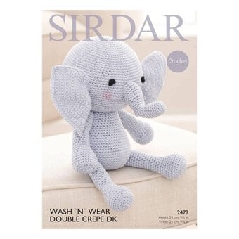 Sirdar Wash 'n' Wear Double Crepe Elephant Toy Digital Pattern 2472