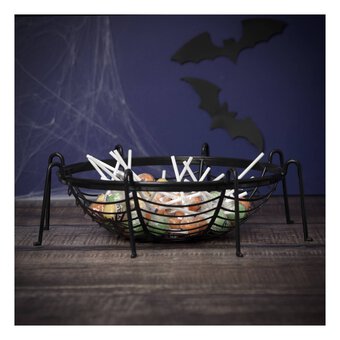 Black Spider Web Basket 30cm