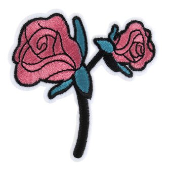 Trimits Pink Roses Iron-On Patch
