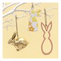 Hanging Gold Bunny Decoration 6cm image number 2