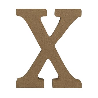 MDF Wooden Letter X 13cm