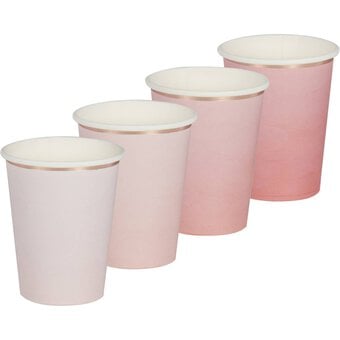 Ginger Ray Pink Ombre Paper Cups 8 Pack image number 3