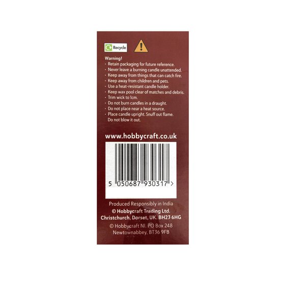 Red and White Spiral Taper Candles 3 Pack image number 5