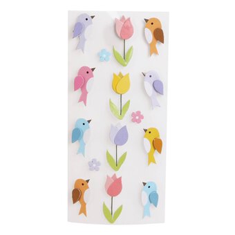 Tulip and Bird Card Toppers 15 Pack