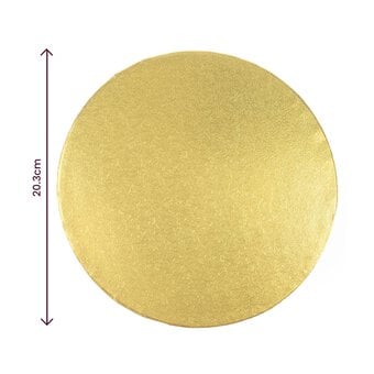 Gold Round Cake Drum 8 Inches image number 3