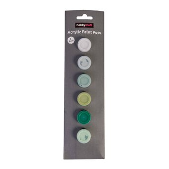 Nature Green Acrylic Craft Paints 5ml 6 Pack