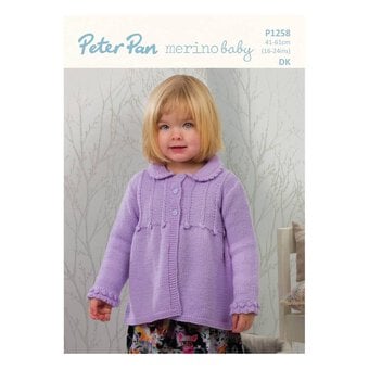 Peter Pan Baby Merino Swing Cardigan Digital Pattern P1258