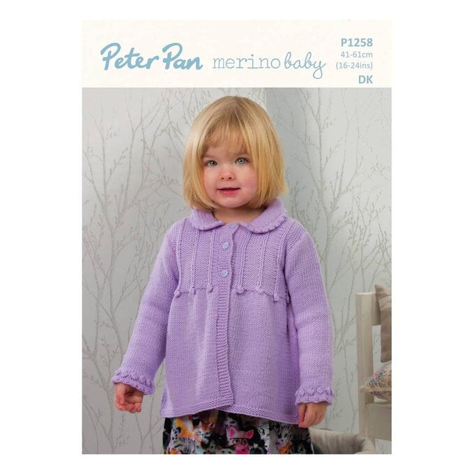 Peter Pan Baby Merino Swing Cardigan Digital Pattern P1258 image number 1