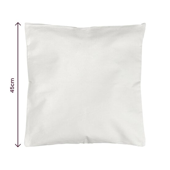 White Canvas Cushion Cover 45cm x 45cm image number 4