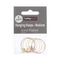 Gold Plated Hanging Hoops 25mm 10 Pack image number 1