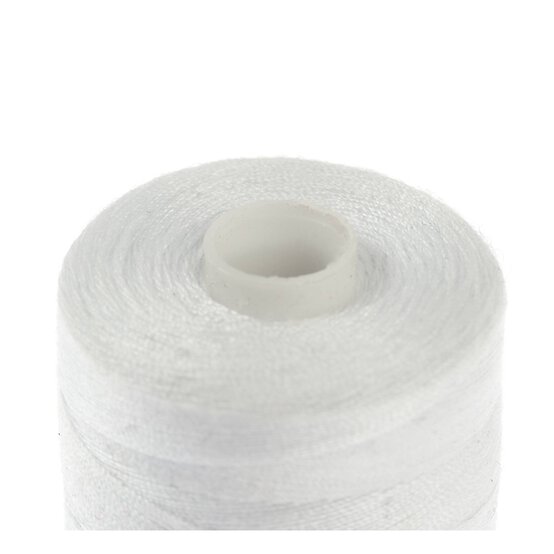Valuecrafts White Polyester Thread 800m image number 2