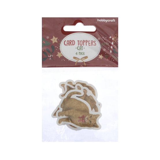 Cat with Bow Card Toppers 4 Pack image number 4