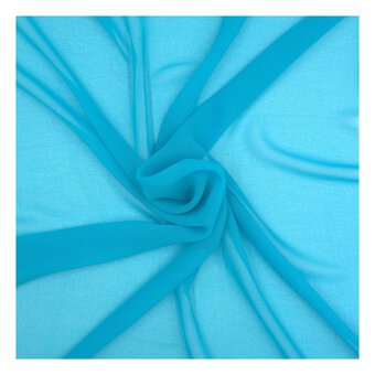 Turquoise Crepe Georgette Fabric by the Metre