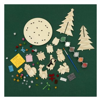 Paint Your Own Wooden Tree Scene Kit