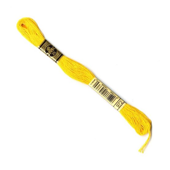 DMC Yellow Mouline Special 25 Cotton Thread 8m (972) image number 1