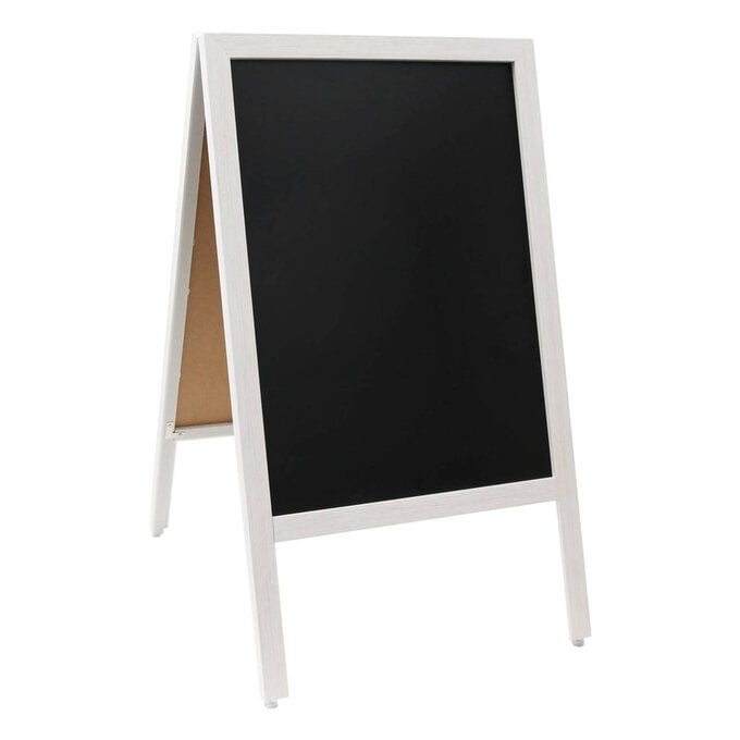 White-Washed Wooden Blackboard 76cm