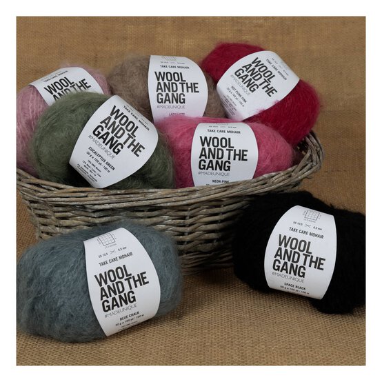 Wool and the Gang Bubblegum Pink Take Care Mohair 50g image number 4