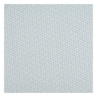 Blue Meadow Cotton Fabric by the Metre