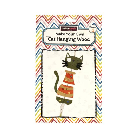 Make Your Own Hanging Wood Cat Kit image number 2