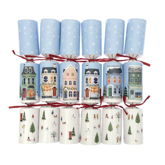Christmas Town Fillable Crackers 6 Pack  image number 1