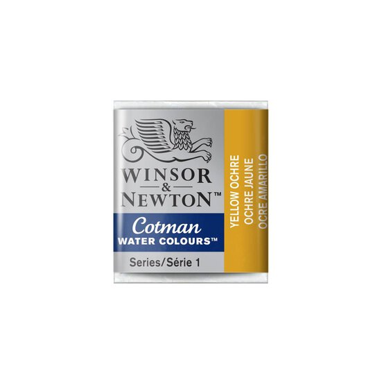 Winsor and Newton Cotman Water Colour Half Pan in Yellow Ochre image number 1