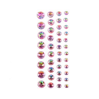 Pale Pink Iridescent Adhesive Gems 42 Pack image number 2