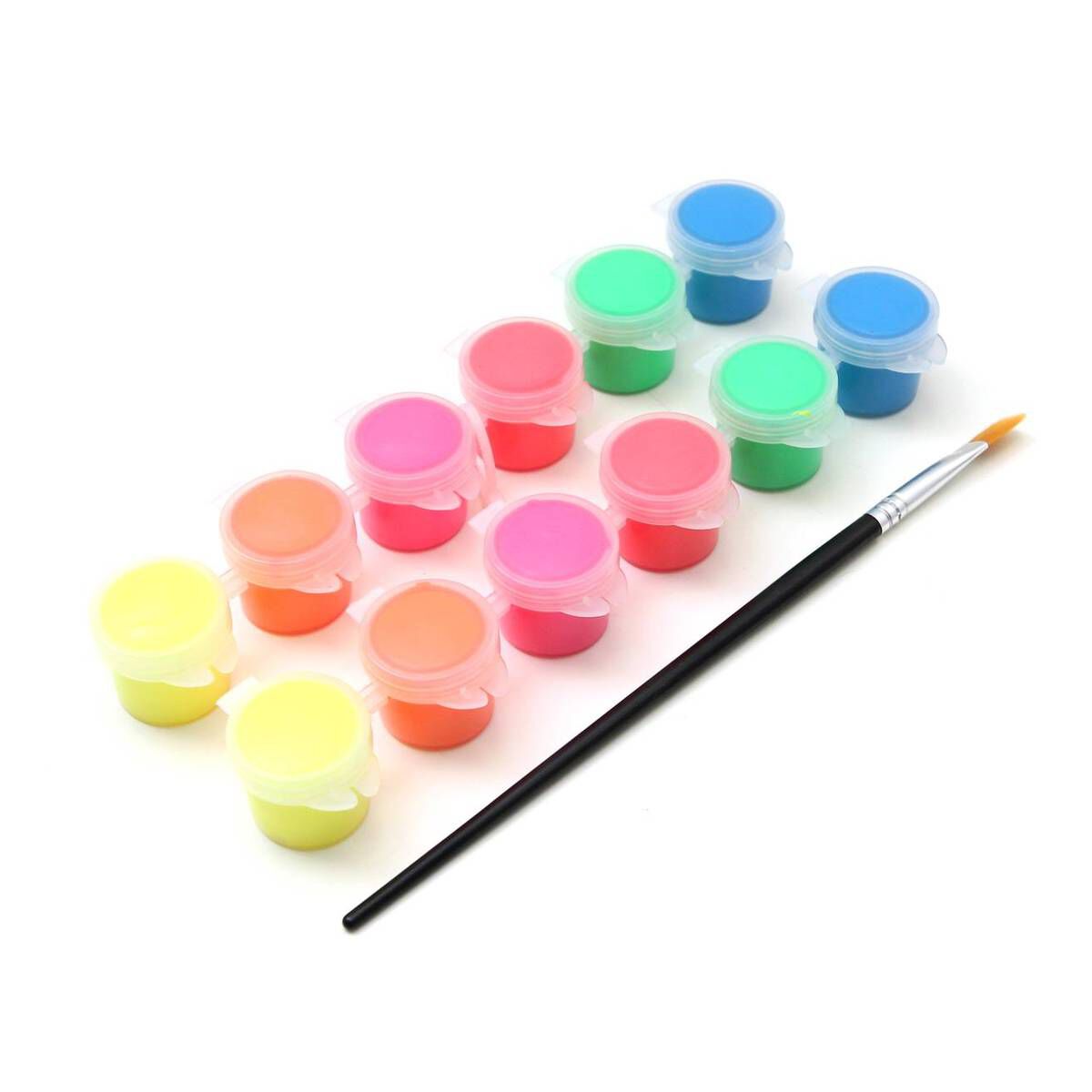 Neon Acrylic Paint Pots 13 Pieces Hobbycraft