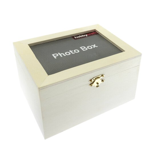 Wooden Box with Photo Frame 18cm x 14cm x 10cm image number 1